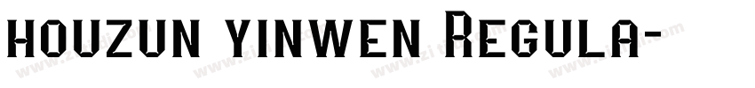 houzun yinwen Regula字体转换